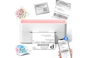 Phomemo 241BT Impresora Etiquetas Autoadhesivas Bluetooth 4x6, Impresora de Etiquetas térmica Envio, Compatible con iOS, Android, Windows, Chromebook, Mac, Ebay, Etsy, DHL, Amazon, UPS & Shopify, Rosa