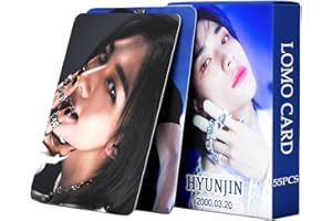 PYAJUU Stray Kids Hyunjin Photocard 55pcs Hyunjin Rock Star Photocard Kpop Stray Kids Rock Star Photocard Stray Kids Merch Gift for Fans Daughter Straykids Birthday Party Decoration 55pcs Hyunjin Poster Card