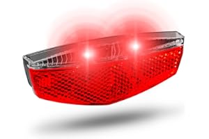 Büchel Tivoli Feu arrière de Porte-Bagages, LED, avec Fonction de feu de stationnement, Dynamo, à Commande Dynamique, homologué StVZO Noir