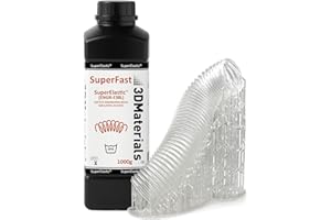 3D-Drucker Harz, Weichheit 60A, simuliert weiches Silikon, Hergestellt in Korea von 3DMaterials (1000g, Transparent)