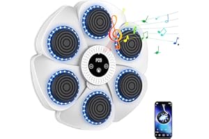 EAGERMINDS Máquina de boxeo musical, nueva máquina de boxeo inteligente Bluetooth 2024 con guantes de boxeo, montada en la pared, 9 modos de velocidad y modo contador para adultos y niños