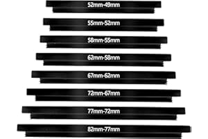 Belmalia Lot de 8 Bagues d’Adaptation Step-Down Anneaux Abaisseurs Adaptateurs de Filtre d’Objectif 82 à 49 mm