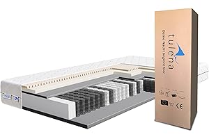 TULENA NOX materac 80x200 cm dwustronny sprężynowy, H2 + H3 Comfort Plus 22 cm, zdejmowany antyalergiczny pokrowiec