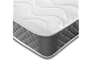 Sleepur-pedic Memory Foam and Springs 3ft Single Mattress, 16cm Deep Budget Mattress For Single Bed, Ideal for Young adult and Kids, Hypoallergenic, Fire-Retardant, Soft-Med Firmness (90CM X190CM)