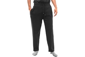 GA COMMUNICATIONS Men’s Exercise Jogging Sweat Pants Open Hem Lightweight Casual Drawstring Brushed Fleece Elasticated Waist Bottoms Gym Trousers Plus Size.