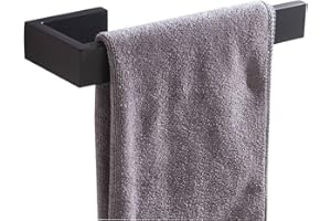 Flybath Porte-Serviette Anneau-Serviette torchon Ouvert sans Couvercle SUS 304 Acier Inoxydable Fini Noir Mat pour Salle de Bain et Cuisine Mural Accessoires