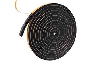 GoldRock 1 taśma samoprzylepna, 12 mm x 10 mm (D) uszczelka okienna, samoprzylepna, izolacja akustyczna, taśma uszczelniająca do kolizji (1 rolka po 5 m długości)