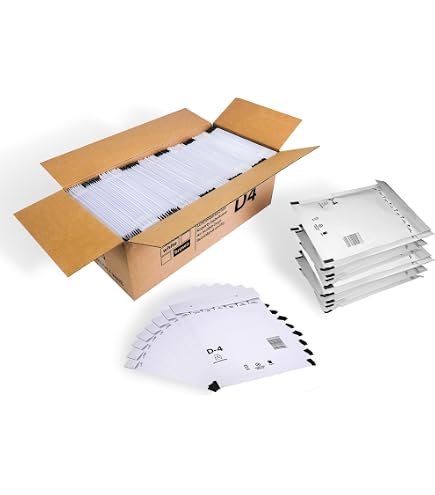 Briefumschläge Briefhüllen Luftpolsterumschläge Luftpolstertaschen Versandtasche Umschläge Weiß Ohne Fenster (D14 100 Stück (175x265mm