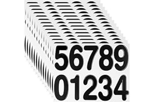 benlidoner 14 Blatt Zahlen Aufkleber, 10cm Wetterfest Klebezahlen Schwarz, 0-9 Reflektierende Vinyl Große Zahlen Sticker, Selbstklebende Haus-Nummer für Postkasten, Schilder, Mülltonne