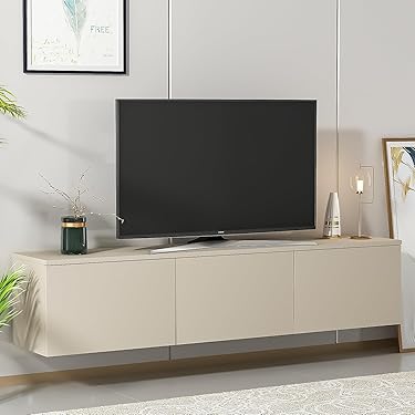 Vida Designs Corona TV Cabinet, Straight Cabinet, Stand with Shelf and