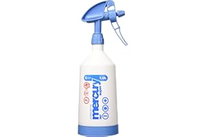 Kwazar Botella pulverizadora Mercury Super Pro Plus, 1 L, Blanco/Azul, 10,4 x 10,4 x 35 cm