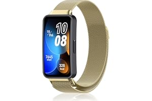ZoRoll Metal Strap Compatible with Huawei Band 10/9/8, Stainless Steel Mesh Wristband, Replacement Band for Huawei Band 10/9/8
