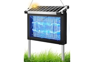 Anysun Zanzariera Elettrica, Ammazza Mosche Elettrico Solari USB Ricaricabile, 4500V Lampada Zanzare Esterno Impermeabile per Zanzare, Falene, Mosche per Patio, Casa, Cortile, Giardino, Campeggio