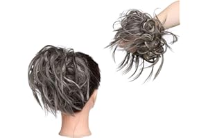 S-NOILITE XXL Postiche Cheveux En Caoutchouc Chouchou Chignons VOLUMINEUX Bouclés Ou Chignon Décoiffé Extension a clip Cheveux Naturel Brun moyen à blond de blanchiment