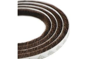 aufodara 5 m a Prueba de Viento de Polvo Puerta Ventana Strip Pegatina de Sellado Cepillo Strip 9 x 23 mm (Marrón)