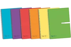 Enri status – Quaderni a spirale, Multicolore, confezione 5 pezzi