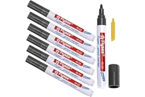 Atuful 6 Stück Fugenstift Fugenmörtel Fliesen Stift Fugen Reparatur Marker mit Ersatzspitze für Fliesen Wand (Grau)