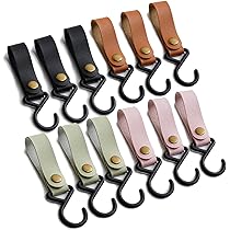 16 Ganci A S Con Passante In Pelle - Acciaio Inox Nero, Per Appendere In Cucina, Bagno, Campeggio - Foto 9