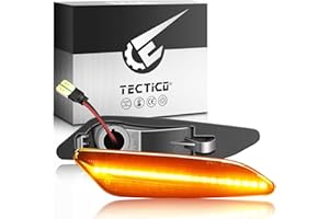 TECTICO indicatori di direzione,freccia auto,Indicatori di direzione laterali ambra 12V SMD con funzione dinamica Compatibile con Alfa-Romeo 147 156/Fia-t Egea Tipo/Lan-cia Ypsilon Delta MK3,2 pezzi