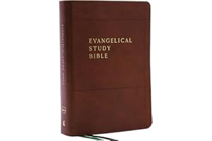 Evangelical Study Bible: Christ-centered. Faith-building. Mission-focused. (NKJV, Brown Leathersoft, Red Letter, Large Comfort Print)