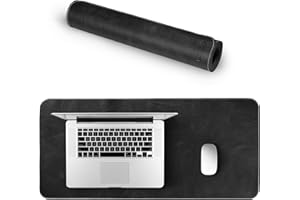 Londo Tapis de Souris en Cuir Véritable - très Grande Taille, Pad de Bureau, Protecteur de Bureau avec Surface Lisse et Soyeuse