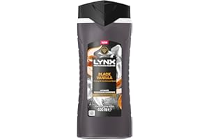 Lynx Fine Fragrance Collection Black Vanilla Premium Body Wash Shower Gel for 12 hours of freshness, infused with a vanilla, orange & sandalwood scent 400 ml