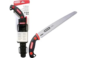 Oregon 30 cm rak premium japansk högkolstål handsåg, rostfri skogsbruk/beskärning/skärningsverktyg, böjda blad med skabb säkerhetsmantel (600138)