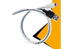 FLEXOWIRE Gaine Spirale pour Cable Electrique 6-60 mm x 10m – Cable Management qualité Premium – Goulotte Passe Cable, Gaine tressée, Cable Protection, Gaine Electrique Tresse, Passe Cable Bureau