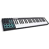 Alesis V49 - Tragbarer 49-Tasten USB-MIDI Keyboard Controller mit 8 hintergrundbeleuchteten Pads, 4 zuweisbaren Encodern und 