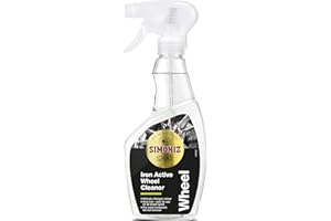 Simoniz Iron Active Car Wheel Cleaner Spray, Fast-Acting Tyre Cleaner To Remove Baked On Brake Dust, Essential Car-Cleaning Products, Colour Changing Alloy Wheel Cleaner For All Wheel Types, 500ml