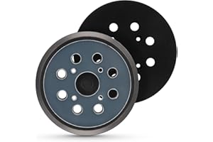 MOGRQAP 2 piatti Platorello Abrasivo da 5 Pollici, Levigatrice Orbitale, 8 fori, Gancio e Loop di Ricambio, come Piastra di Supporto per 51-36-7090 6021-21/per Ridgid R2800 R2801