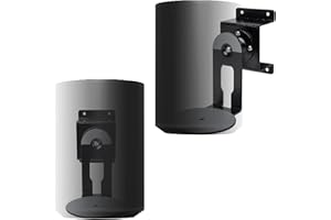 shinar 2 Pack Supporto da parete in metallo Compatibile con sonos Era 100, girevole fino a 360°, inclinabile di -70°/+70° (su e giù, a sinistra e a destra) con gestione dei cavi Max. 12 kg Nero