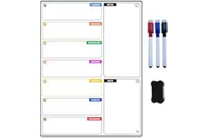 TDL Market Lavagna Magnetica 30 x 40 cm, Anti Aloni, con 3 Pennarelli, Cancellino e Simpatiche Emoticon in Italiano