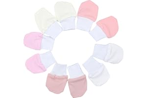 TupTam Guantini Neonato Antigraffio Cotone per Bebè 0~3 mesi 5 Paia