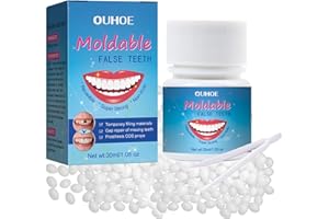 JREMREO Zahnersatzset, 30ml / 1.05 oz Zahnreparaturset zur vorübergehenden Wiederherstellung von fehlenden und gebrochenen Zähnen, Ersatzprothesen, DIY formbare Wärmeknete, falsche Zähne