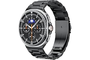 SPGUARD Band Compatible with Samsung Galaxy Watch8 40mm/44mm/Classic 46mm 2025,No Gap Business Stainless Steel Metal Band Strap for Galaxy Watch 8 Men Women,NOT for Other Models