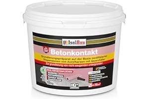 Isolbau Contact béton – 15 kg de base en béton pour apprêt de surfaces lisses en béton et béton armé