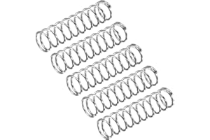 QUARKZMAN Compression Ressort, 5pcs 304 Inox Acier, 8mm OD, 0.8mm Fil Taille, 30mm Libre Longueur, Argent Ton