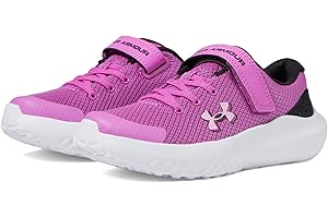 Under Armour Fille UA GPS Surge 4 AC Chaussures de Course, Vivid Magenta/Black/Stellar Pink, 28