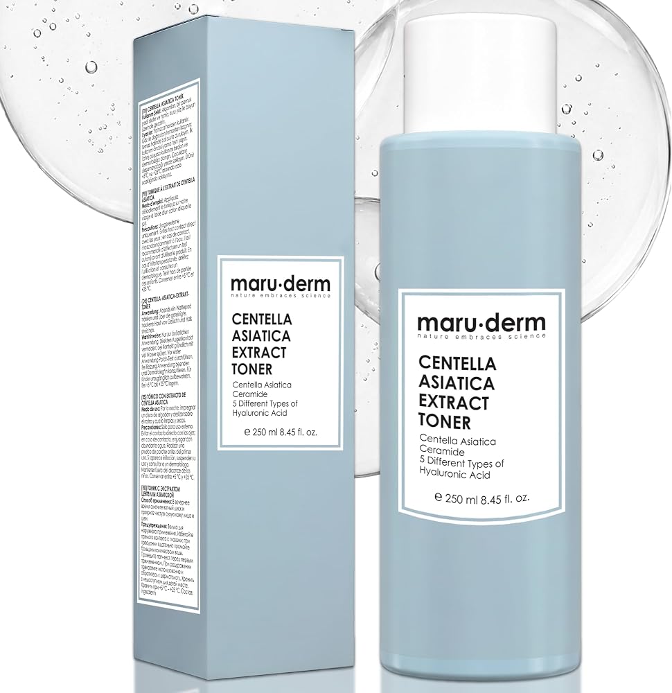 Maruderm Centella Asiatica Tonik – Yatıştırıcı, Nemlendirici ve Bariyer Destekleyici Cilt Toniği, Hassas Ciltler için, 250 ML