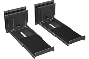 USX MOUNT Soundbar Halterung, Universal Soundbar Wandhalterung für Soundbar unter TV, 2X Tiefe einstellbar (105-160mm), Abnehmbar und abschließbar Anti-Rutsch-Haken, mit Hardware-Kit