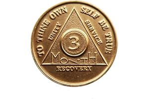 BOUNCE GENERATION 3 Month Bronze AA (Alcoholics Anonymous) - Sobriety / Birthday / Anniversary / Recovery / Medallion / Coin / Chip