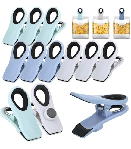 Kikkerland Fermasacchetti A Forma Di Gatto – Clip Per Chiudere Pacchi, Set Da 6, Design Simpatico E Funzionale