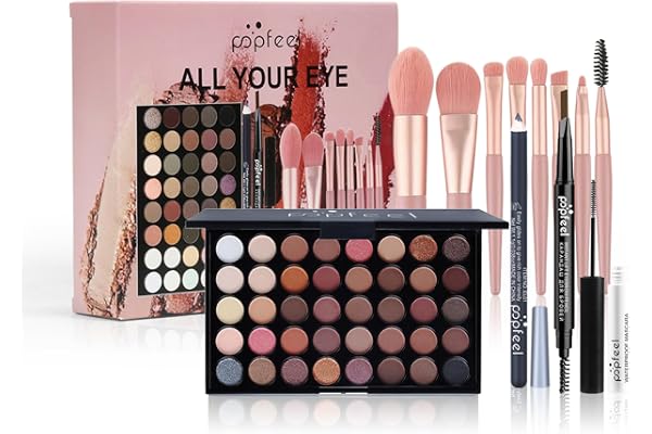 Coffret Maquillage Femme, Malette Maquillage, Kit de Maquillage Tout-en-un, Mallettes et Coffrets de Maquillage Trousse de Complète Cosmétique pour Les Femmes Filles Idée Cadeau de Noël
