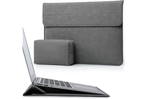 HYZUO 13 14 16 cali Pokrowiec na laptopa z funkcją podstawki kompatybilny z MacBook Air 13/MacBook Pro 13 14 15 16/Surface Laptop/Dell XPS 13/Surface Pro X 8 7 6 5/HP Envy 13, HA10