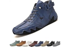 OVERHIL1S Bottes Hautes Italiennes En Daim Faites À La Main Avec - Becks Shoes Baskets Décontractées En Daim Imperméables For Hommes, Bottes Chukka Hautes For Hommes Antidérapantes Et Respirantes