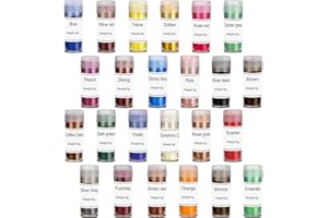 Zwanzer 24 Colors Mica Powder for Epoxy Resin，0.18 oz(5g) Soap Dye for Epoxy Resin Soap Making Dye, Candle Making, Lip Gloss, Bath Bombs, Paint and Handmade Colouring (24PCS)