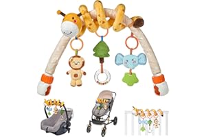 TUMAMA KIDS Jouet Arche pour Poussette, Mobile Portable pour bassinette, siège Auto, Accessoires pour Berceau, Arche d'activité de Voyage pour bébés de 0 à 12 Mois.
