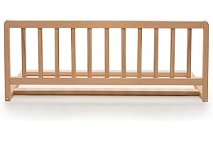 Geuther Bettschutzgitter Holz | Rausfallschutz Bett für Kinder | Bettgitter als Absturzsicherung Bett | Baby Rausfallschutz Elternbett, Rausfallschutz Kinderbett & Baby Bett in 90 cm Länge, Natur