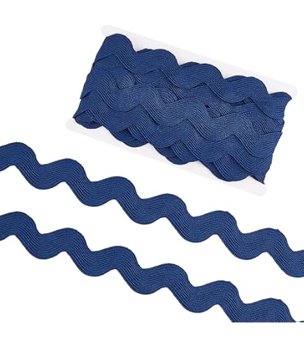 GORGECRAFT Rick Rack Borte – 1/4" ~ 3/8" Wellenband – Mit Crimpenden & Ringen – Für Nähen & DIY